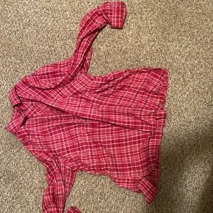 Pink button up shirt